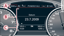 Driver information system in instrument cluster